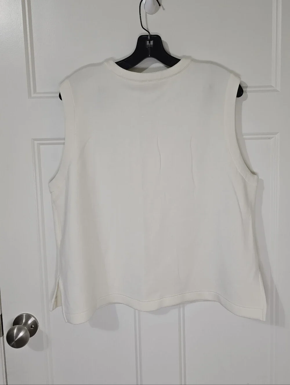 Varley Simmons Half-Zip Tank Doublesoft Pristine Cream Women's XL Sleeveless